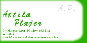 attila plajer business card